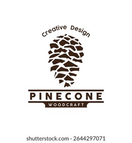 Pine cone icon logo design vector. this logo suitable for home accessories store, vacation location and brand company