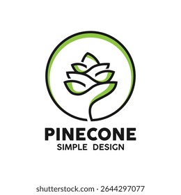 Pine cone ícone logotipo design vetor. este logotipo adequado para loja de acessórios em casa, local de férias e empresa de marca