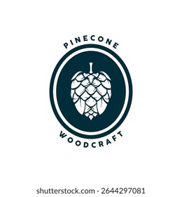Pine cone ícone logotipo design vetor. este logotipo adequado para loja de acessórios em casa, local de férias e empresa de marca
