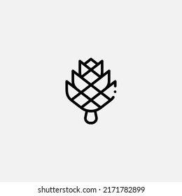 Pine cone icon sign vector,Symbol, logo illustration for web and mobile