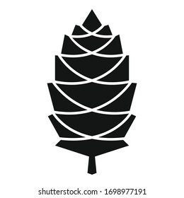 Pine cone icon. Simple illustration of pine cone vector icon for web design isolated on white background
