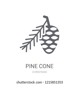 Pine cone icon. Trendy Pine cone logo concept on white background from Christmas collection. Suitable for use on web apps, mobile apps and print media.