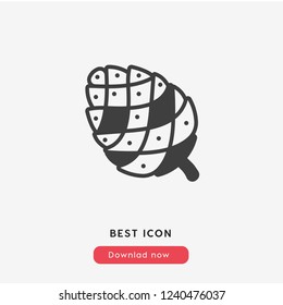 Pine cone icon vector