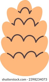 Pine Cone Icon Vector Illustration