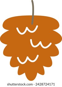 Pine Cone Icon Vector Illustration