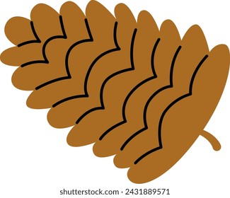 Pine Cone Icon Vector Illustration