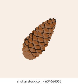Pine cone icon vector illustration