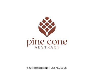 pine cone logo design. simple abstract nature vector template