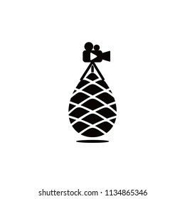 pine cone media logo design