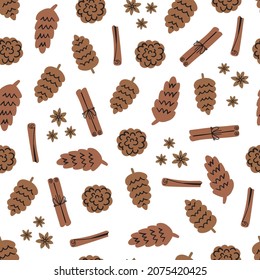 Pine cone set,Ceder cone ,Botanical set,winter vector,Christmas vector,isolated on white background