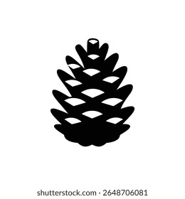 Pine Cone with Simple Layers for Nature and Winter Icon