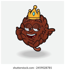 Pine Cone With Smug expression. Mascot cartoon character for flavor, strain, label and packaging product. Vector Illustration