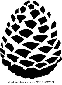 Pine cone, Strobile vector icon