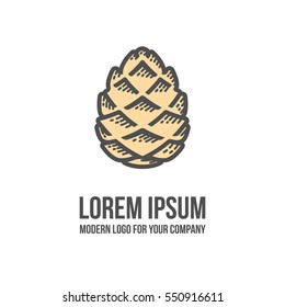 Pine Cone Vector Logo