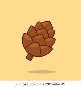 Pine cones cartoon vector illustration crhistmas stuff concept icon isolated