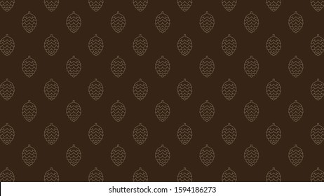 Pine cones vector. Pine cones symbol. Pine cones pattern wallpaper.