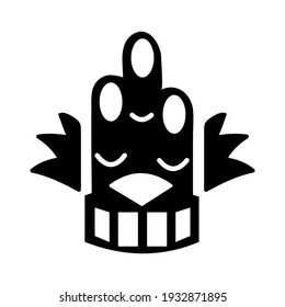 Pine decoration icon isolated vector illustration. High quality black style vector icon