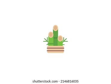 Pine Decoration Vector Isolated Emoticon. Pine Decoration Icon