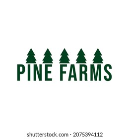 plantilla vectorial del logotipo de pinares.
