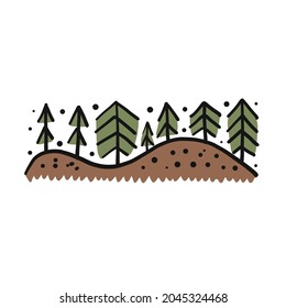 Abstraktes Logo des Pine Forest für Ihr Design