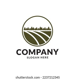 pine forest adventure logo vector template.