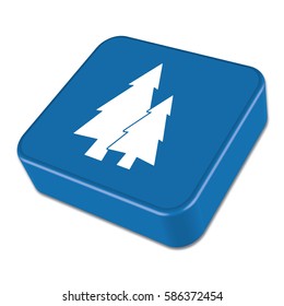 Pine forest icon. Vector illustration