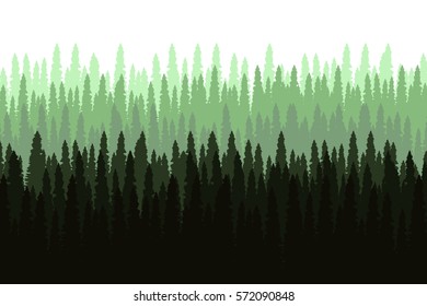 Pine forest  landscape vector 
