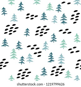 Pine forest repeat pattern. For paper,wrap,textile, poster, card, scrapbooking, birthday and party invitation, wallpaper or background.