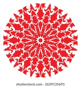 Pine Forest Round Ornament Illustration
