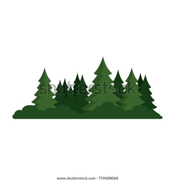 松の森のシーンアイコン のベクター画像素材 ロイヤリティフリー