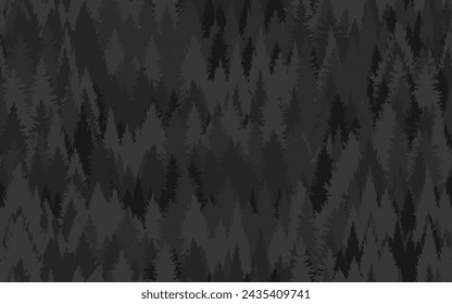 Bosque de pino patrón sin fisuras decoración ornamental de la selva tema maderas vector patrón de papel de impresión textil papel pintado tela negro y blanco web textura de fondo