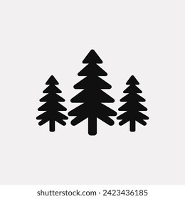 Pine forest tree icon - Simple Vector Illustration