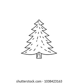 Pine icon. Element of camping and outdoor recreation for mobile concept and web apps. Thin line icon for website design and development, app development. Premium icon on white background