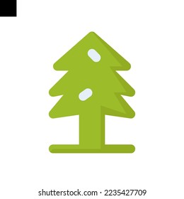 pine icon flat style vector
