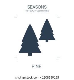 pine icon. high quality filled pine icon on white background. from seasons collection flat trendy vector pine symbol. use for web and mobile