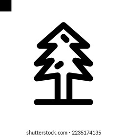pine icon line style vector