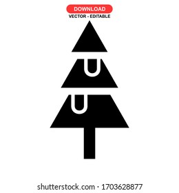 pine icon or logo isolated sign symbol vector illustration - high quality black style vector icons
