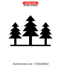 pine icon or logo isolated sign symbol vector illustration - high quality black style vector icons
