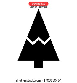 pine icon or logo isolated sign symbol vector illustration - high quality black style vector icons
