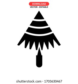 Icono de pino o logotipo símbolo de signo aislado Ilustración vectorial - Iconos vectoriales de estilo negro de alta calidad
