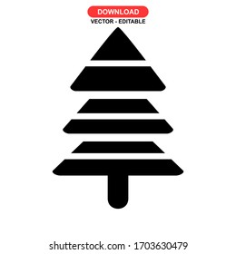 pine icon or logo isolated sign symbol vector illustration - high quality black style vector icons
