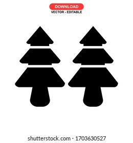 pine icon or logo isolated sign symbol vector illustration - high quality black style vector icons
