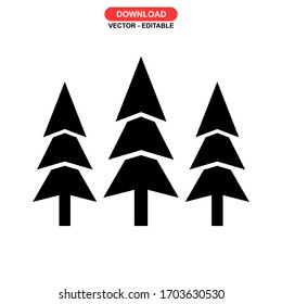 pine icon or logo isolated sign symbol vector illustration - high quality black style vector icons
