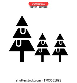pine icon or logo isolated sign symbol vector illustration - high quality black style vector icons
