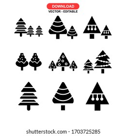 Piniensymbol oder Logo einzeln auf Zeichen Vektorillustration Illustration - Sammlung hochwertiger Vektorsymbole mit schwarzem Stil
