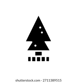 Icono de pino o logotipo aislado signo símbolo Ilustración vectorial - iconos de vector de estilo negro de alta calidad