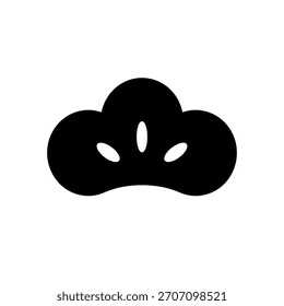 Kiefernsymbol monochrome Materialgrafik