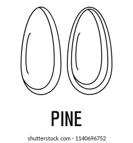 Pine icon. Outline illustration of pine vector icon for web design isolated on white background