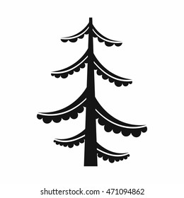 Pine icon in simple style on a white background