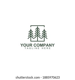 pine icon vector logo design. pine template quality logo symbol inspiration